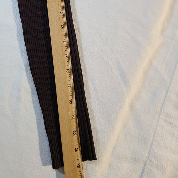 ByDesign Ribbed Slim Fit Sweater M Long Sleeve Brown Stretch Knit Top - Picture 8 of 8